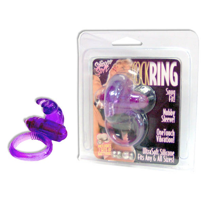 Silicone Wireless Rabbit Cock Ring - Lavender